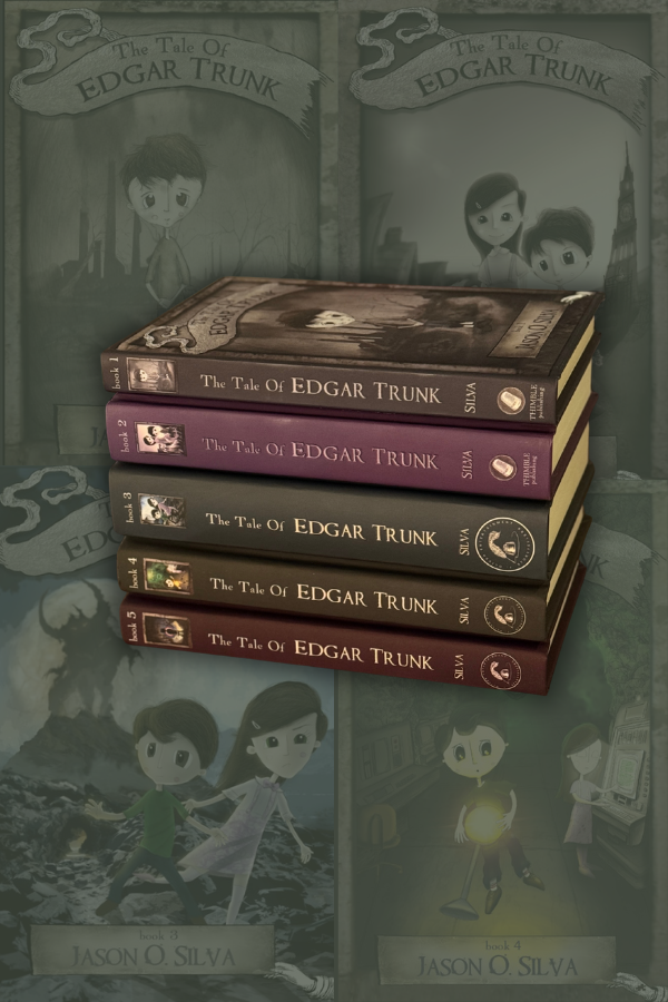 The Complete Edgar Trunk Series — all five books stacked